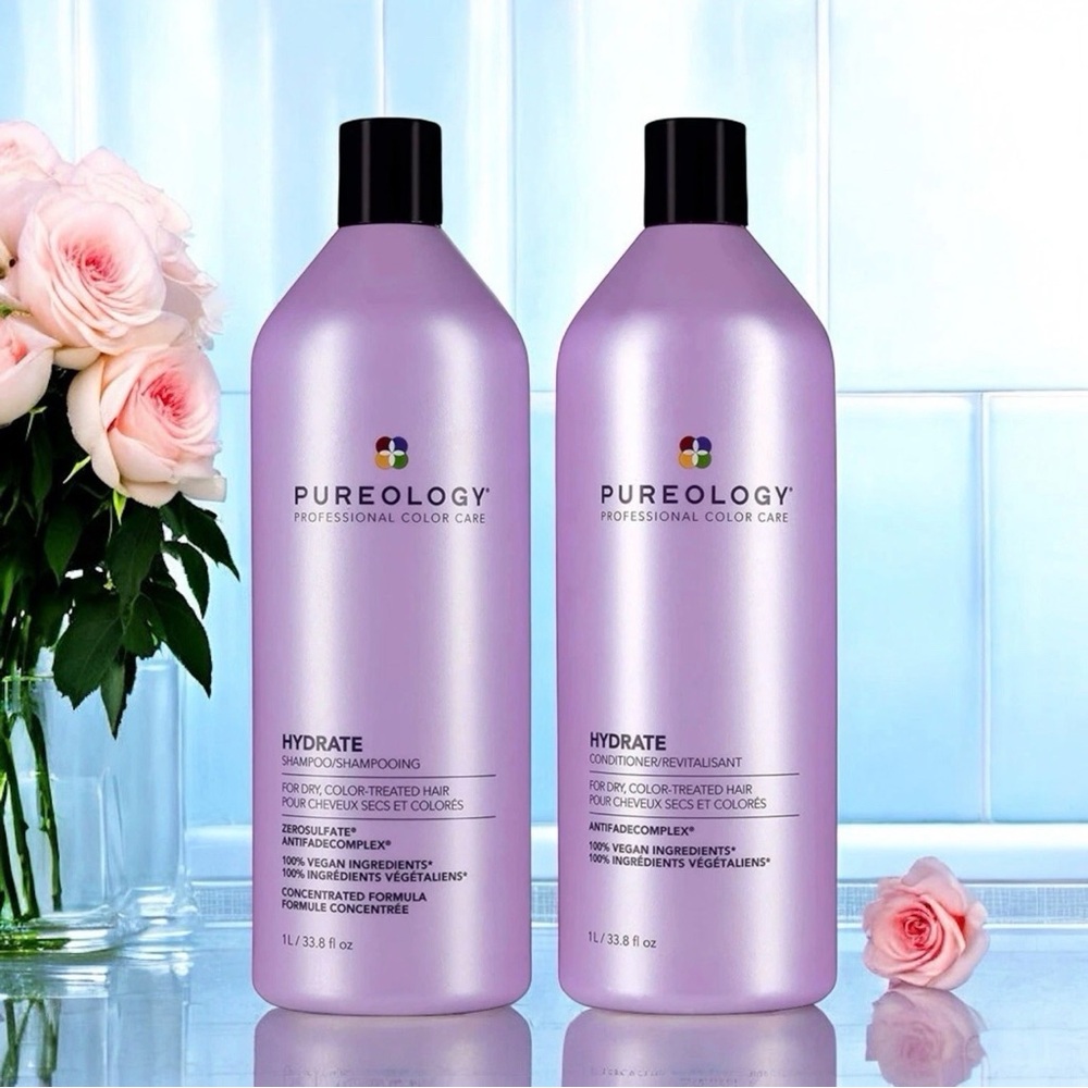 PUREOLOGY Hydrate Shampoo + Conditioner 33.8fl oz Luxury Authentic SEALED